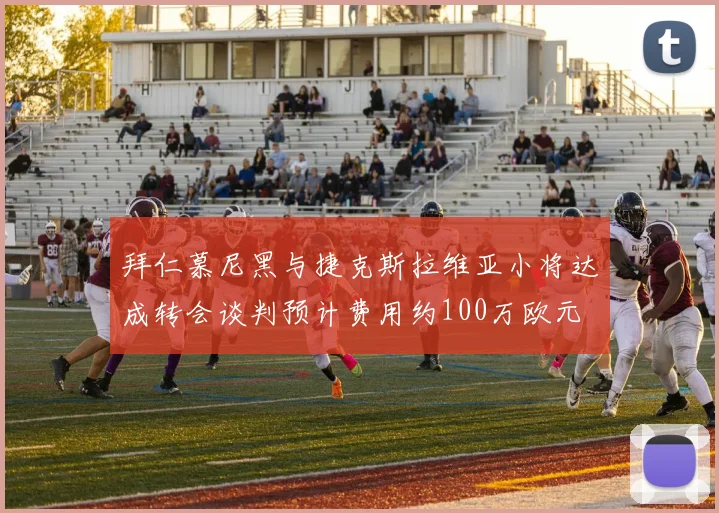 拜仁慕尼黑与捷克斯拉维亚小将达成转会谈判预计费用约100万欧元